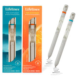 Lifelines 2 Pack Pen Diffuser in Citrus Grove & Crisp Mountain Air Essential Oil Blends, Elegant 1.0mm Ballpoint Tip, Black Pen, Ink Refill Included