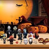 Halloween Advent Calendar Contains 24 Gifts, 2024 Halloween Horror Movie Figures Advent Calendar, Halloween Christmas Countdown Calendar,Scary Halloween Doll Collectible Horror Figures Gift