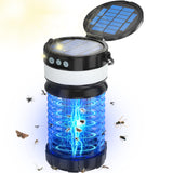 Solar Bug Zapper Outdoor Waterproof fly traps for indoors mosquito zapper gnat killer indoor wasp trap (blue-4400V)