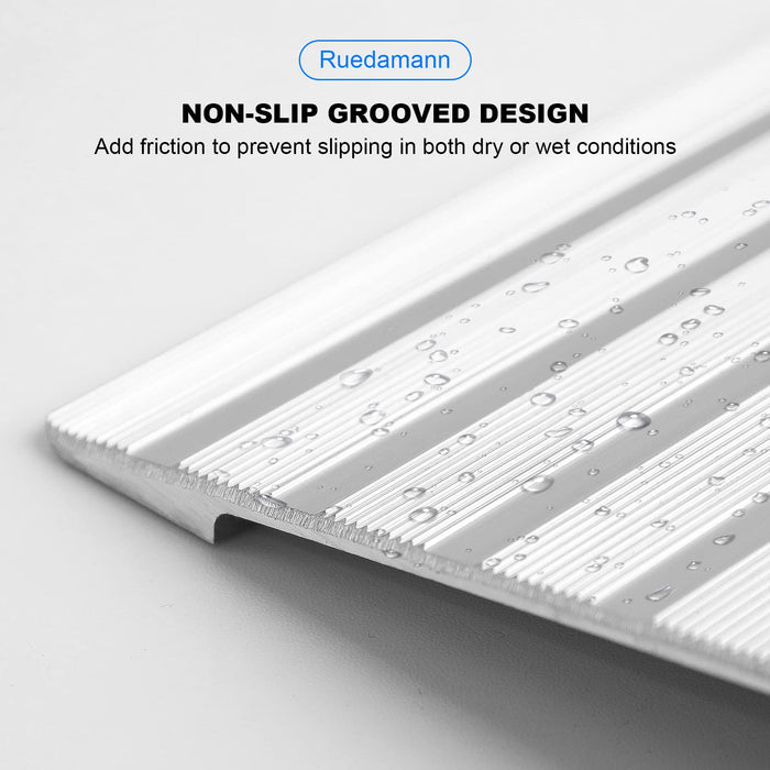 Ruedamann Threshold Ramp,3" Rise Modular Aluminum Entry Ramp,800 LBS Capacity,34" Wide Door Ramp for Wheelchairs, Scooters,Power Chairs,Non-Slip Mobility Wheelchair Ramp for Home Doorways