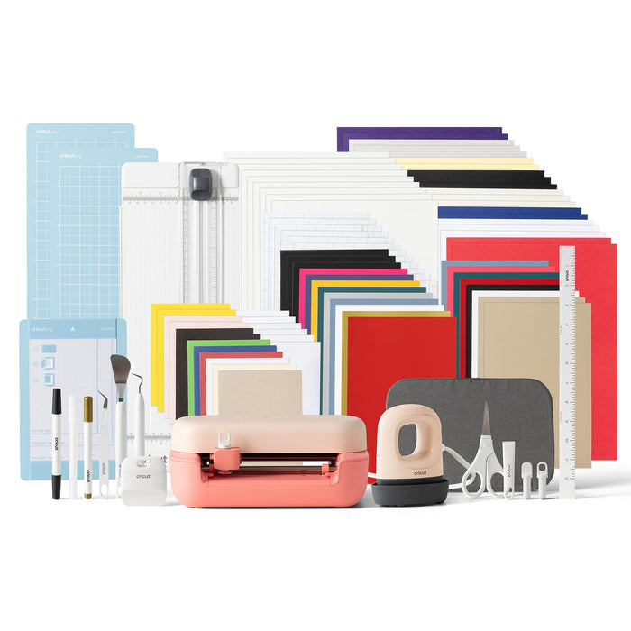 Cricut Joy™ 2 Ultimate Bundle, Coral - Ultra-Compact Cutting Machine - Perfect for Making Cards, Stickers, Labels, Decals, & More - Portable - Includes Enough Supplies for Up to 75 Projects