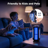 CXRUY Bug Zapper, Mosquito Zapper Outdoor Indoor Solar Powered, Battery Powered Cordless Zapper with LED Light, Fly Trap Mosquito Killer Lamp for Home, Patio, Camping, Garden, Backyard