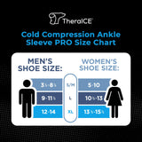 TheraICE Ankle Ice Pack Wrap PRO for Swelling, Reusable Ankle Ice Pack for Sprained Ankle Injuries, Cold Therapy, Plantar Fasciitis Relief, Achilles Tendonitis, FocusZones for Extra Cooling & Pressure