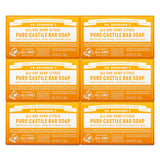 Dr. Bronner's - Pure-Castile Bar Soap (Citrus, 5 ounce, 6-Pack) - Made with Organic Oils, For Face, Body and Hair, Gentle and Moisturizing, Biodegradable, Vegan, Cruelty-free, Non-GMO