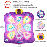 SUNLIN Dance Mat Toys for Girls Ages 3-10 | Dance Pad with LED Lights, Adjustable Volume, 9 Built-in Music, 7 Game Modes, 5 Challenge Levels | Christmas Birthday Gifts for 3 4 5 6 7 8+ Years Old Girl