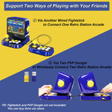 RETRO STATION Capcom Arcade Console, Pre-Loaded with Official Licenced Capcom 5 Street Fighter Series Games and 5 Mega Man Series Games, 8 Inch LCD Monitor and Support HDMI Output to Large Screen