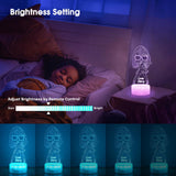 COVER JOY 3D Night Light Tay Gifts: TS Fans Merch, Table Lamp with Remote Control and Smart Touch, Singer Gifts for Girls Room Decor Music Party Birthday Christmas