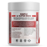 Layer Origin Simple Reds - Organic Red Polyphenols Fruit Powder | Five Real Red Whole Fruits | 30 Servings