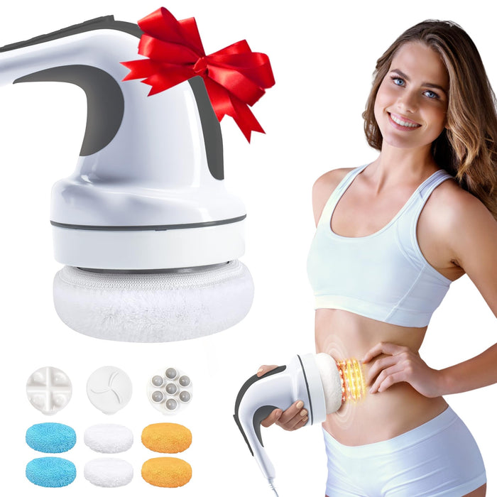 Snailax Cellulite Massager, Body Sculpting Machine with 3 massage heads & 6 Skin-Friendly Washable Pads, Electric Handheld Body Massager with Adjustable Speeds for Abdomen, Legs, arms, Gifts for women