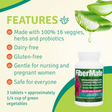 Aloe Life - FiberMate Tablets, Body Detox & Stool Softener, Contains Vegetables & Herbs, Gentle Irregularity Relief, Safe Digestive Support, No Psyllium or Bran, Gluten- & Dairy-Free (160 Tablets)