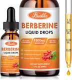 (2 Pack) Berberine Supplement, 1500mg Organic Berberine Liquid Drops with Ceylon Cinnamon, Bitter Melon, Sugar-Free & Vegan Supplement Supports Immune System & Gastrointestinal Care - 4 FL Oz