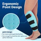 Comfytemp Extra Large Ice Packs for Injuries Reusable Gel 2 Pack, XL Calf Shin Splint Knee Leg Ice Pack Full Wrap, FSA HSA Eligible, Physical Therapy Hot Cold Compression Sleeve for Swelling Arthritis