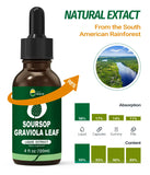 Organic Soursop Graviola Leaves Extract, Soursop Bitters Liquid, 98% Absorption, Vegan, Non-GMO, Gluten Free - 4 fl oz