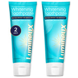 Lumineux Teeth Whitening Toothpaste 2 Pack Peroxide Free Enamel Safe for Sensitive Whiter Teeth Certified Non-Toxic, Fluoride Free, No Alcohol, Artificial Colors, SLS Free Dentist Formulated - 3.75 Oz