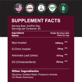 Myo-Inositol & D-Chiro Inositol Supplement Liquid - 40:1 Ratio - 60-Day Supply - Fertility Supplements for Women to Regulate Menstrual Cycle, Support Hormone Balance, Ovarian Health & PCOS Relief