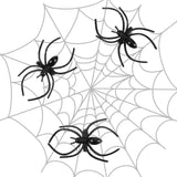 120 Pieces Spider Rings Halloween Rings Plastic Spider Cupcake Topper Bulk Costume Accessories Halloween Party Favors (Black)