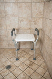 Deluxe Molded Shower Bench with Arms