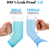 Female Urinal Spill proof 32 oz (2 Pack)- Urinal for Women & Men - Pee Funnel - Unisex Bed Pan - Portable Urinals for Women - Sturdy Female Urination Device for Car Travel, Road Trip Essentials