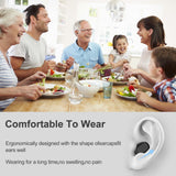 Hearing Aids for Seniors, Hearing Aid Rechargeable with Noise Cancellation Adults, senior Invisible Hearing Amplifier With Portable Charging Case Premium Comfort Design and Nearly Invisible(Black)