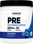 Nutricost Pre-Workout Complex Powder (30 Servings, Blue Raspberry) - Pre-Workout Supplement with Beta-Alanine, Taurine & Amino Acids