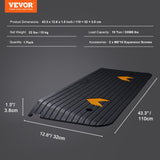 VEVOR Upgraded Rubber Threshold Ramp, 1.5" Rise Wheelchair Ramp Doorway, Natural Rubber Rated 33069Lbs Load Capacity, Non-Slip Textured Surface Rubber Curb Ramp for Wheelchair,Scooter