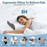 Neck Pillow Cervical Pillow for Pain Relief, Contour Memory Foam Pillows Ergonomic Pillow for Sleeping Bed Pillow Neck Support with Cooling Pillowcase Orthopedic Pillow for Side Back Stomach Sleepers