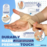 FORTEMOTUS CMC Thumb Brace Splint, CMC Joint Support Stabilizer for Thumb CMC Joint Pain, Instability, Tendonitis, Lightweight & Adjustable Thumb Support Brace for Men and Women, Sand - Left Hand