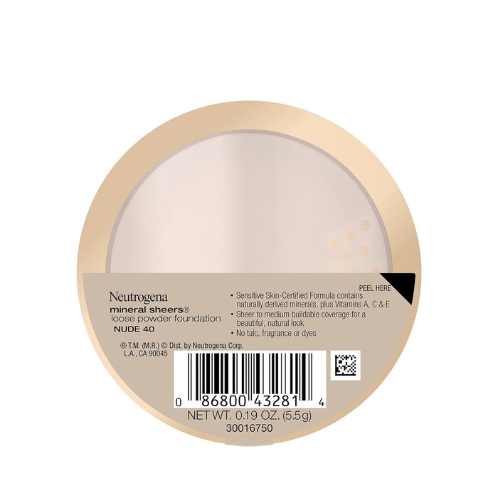 Neutrogena mineral Sheers Loose Powder Foundation #40 Nude 0.19 oz