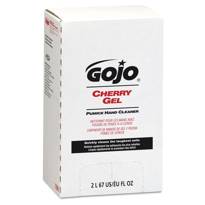 Gojo Cherry Gel Pumice Hand Cleaner, Cherry Scent, 2000 mL Refill PRO TDX Dispenser (Pack of 4) – 7290-04