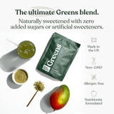 Free Soul Greens - 21 Advanced Greens, Superfoods, and Adaptogens Including KSM-66 Ashwagandha, Vegan & Gluten-Free, Advanced Natural Formula, UK Made, 30 Servings (Mango)