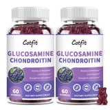 Catfit Glucosamine Chondroitin Gummies,Extra Strength Joint Health Support Supplement with MSM & Elderberry, Antioxidant Immune Support Supplement for Adults Men & Women (2 Pack)