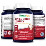 NusaPure Apple Cider Vinegar Complex - 180 Veggie Caps - Organic ACV, Ceylon Cinnamon, Organic Ginger, Bioperine & Organic Cayenne Pepper