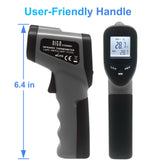 hito Infrared Thermometer Temperature Gun -58°F to 1112°F, Digital Heat Gun for Pizza Oven, Cooking, Meat, Candy, Laser Tool for Griddle, Grill, Indoor Room