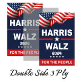 Double Sided Kamala Harris Waltz 2024 Garden Flag Kamala Harris 2024 for President Garden Flags 3Ply 12x18Inch Harris Waltz for the People Flag for Garden Yard Decor