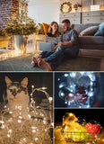 Minetom Color Changing Fairy String Lights: 66 Feet 200 Led Waterproof Twinkle Lights with Remote and Plug and 4 Light Modes for Craft Bedroom Ceiling Wedding Christmas 16 Colors