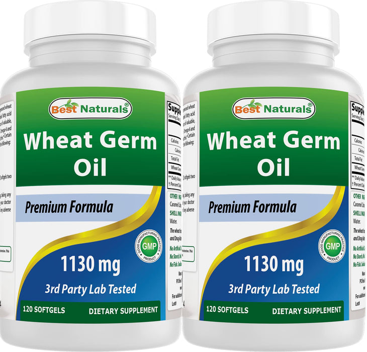 Best Naturals Wheat Germ Oil 1130 mg 120 Softgels (Pack of 2)