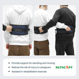 Nutscapt Gait Belt Transfer Belt for Senior with 5 Handles Gait Belts with Quick Release Buckle Transfer Belt for Elderly, Handicap, Physical Therapy (Dark Blue)