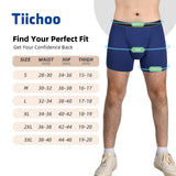 TIICHOO Washable Incontinence Underwear for Men Reusable Cotton Incontinence Boxer Briefs Leakproof Underwear 1 Pack(Navy Blue, XX-Large)