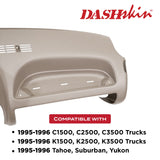 DashSkin USA Molded Dash Cover Compatible with 95-96 GM SUVs and Pickups in Tan (Lighter Tan, 52* Trim Code) - Easy Cracked Dashboard Fix - Made in America