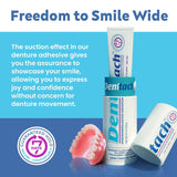 Denttach Denture Adhesive, Thermoplastic Denture Adhesive and Cushion, Comfortable Denture Fit for up to 7 Days, Zero Glue, Zinc Free, Longest Holding Denture Reliner (Pack of 3)