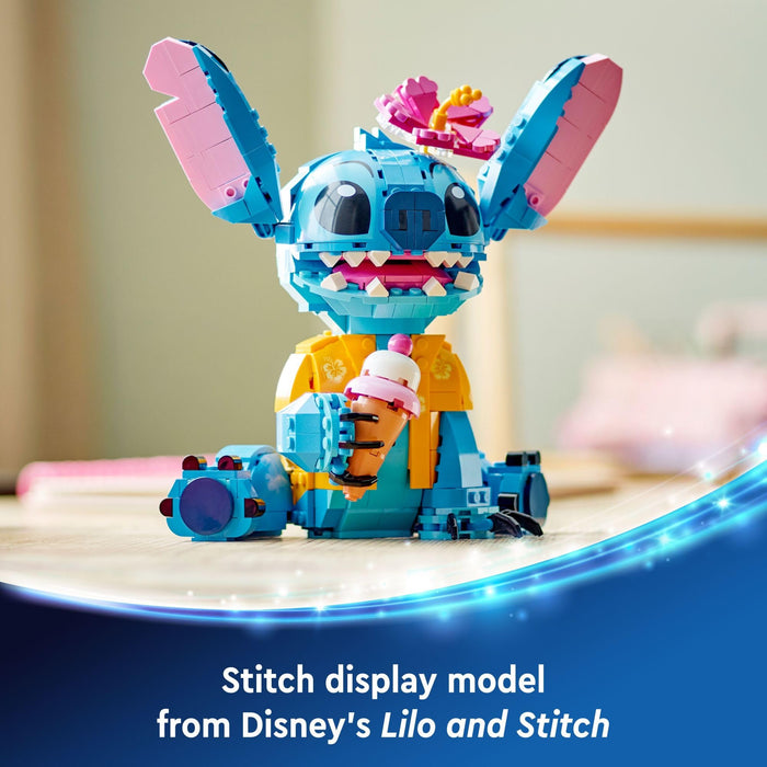 LEGO Disney Stitch Toy Building Kit, Disney Toy for 9 Year Old Kids, Buildable Figure with Ice Cream Cone, Fun Disney Gift for Girls, Boys and Lovers of The Hit Movie Lilo and Stitch, 43249