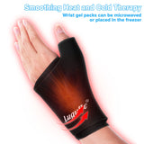 Luguiic Wearable Thumb Wrist Ice Pack-Hot Cold Compress Hand Finger Ice Pack,Reusable for Injuries,Carpal Tunnel,Arthritis,Tendonitis,De Quervain's Tenosynovitis, Swelling & Bruises L