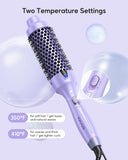 Wavytalk Thermal Brush, 1.5 Inch Ionic Heated Round Brush Creates Blowout Look, Thermal Round Brush Effortlessly Achieves Gorgeous Curls, Dual Voltage (Purple)