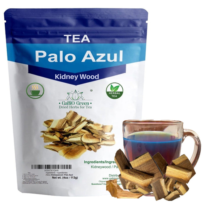 Kidney Wood (4oz), Palo Azul (55-60 Cups Aprox), Blue Stick Tea Teatox, Tea Bark, Natural kidney cleanse, palo azul tea, Resealable Bag (4 ounces).