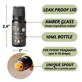 Folkulture Essential Oil Set for Diffuser, Set of 6, Aromatherapy Diffuser Oil Scents for Home - White Sage Balsam Cedarwood Orange Green Tea Ocean Salt Rose (Magic Hour)