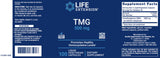 Life Extension TMG 500mg, 100 Liquid Veg Caps - Trimethylglycine (Glycine Betaine) Supplement - Gluten Free, Non-GMO, Vegetarian