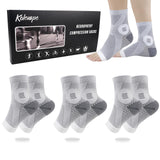 KOLEVAPE 3 Pairs Neuropathy Socks for Women & Men,Nano Comprex Ankle Sleeves Protection Elastic Socks,Soothe Socks for Neuropathy Pain,Anti Fatigue Compression Foot Sleeve Brace Socks