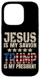 iPhone 14 Pro Trump phone case Jesus Is My Savior Trump Is My President Case