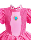 Minetom Princess Dresses for Girls Costume Toys Light up Princess Dress up Clothes for Little Girls Birthday Christmas Gifts Holiday Cosplay Party Outfit 7-8 Years